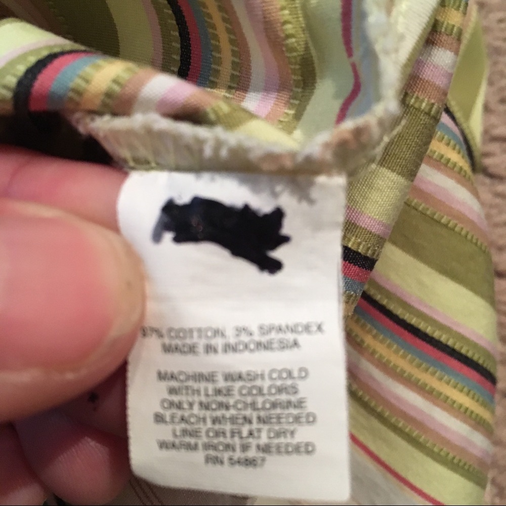 Express Multicolor Striped Button Down Shirt - image 6